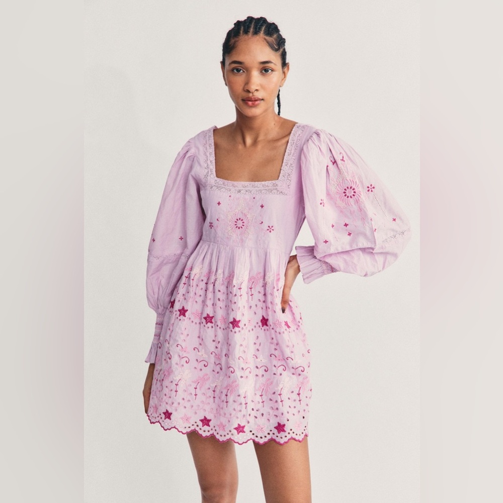 LoveShackFancy Lavender Freja Dress